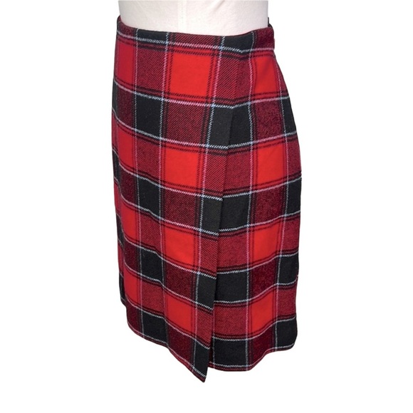 Talbots Plaid Faux Wrap Skirt - Picture 3 of 6